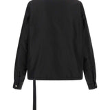 Giacca con collo a camicia e zip frontale in nero Rick owens drkshdw - uomo 