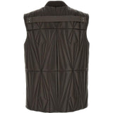 Gilet trapuntato geocamo in marrone Rick Owens x Moncler - unisex<BR/> 