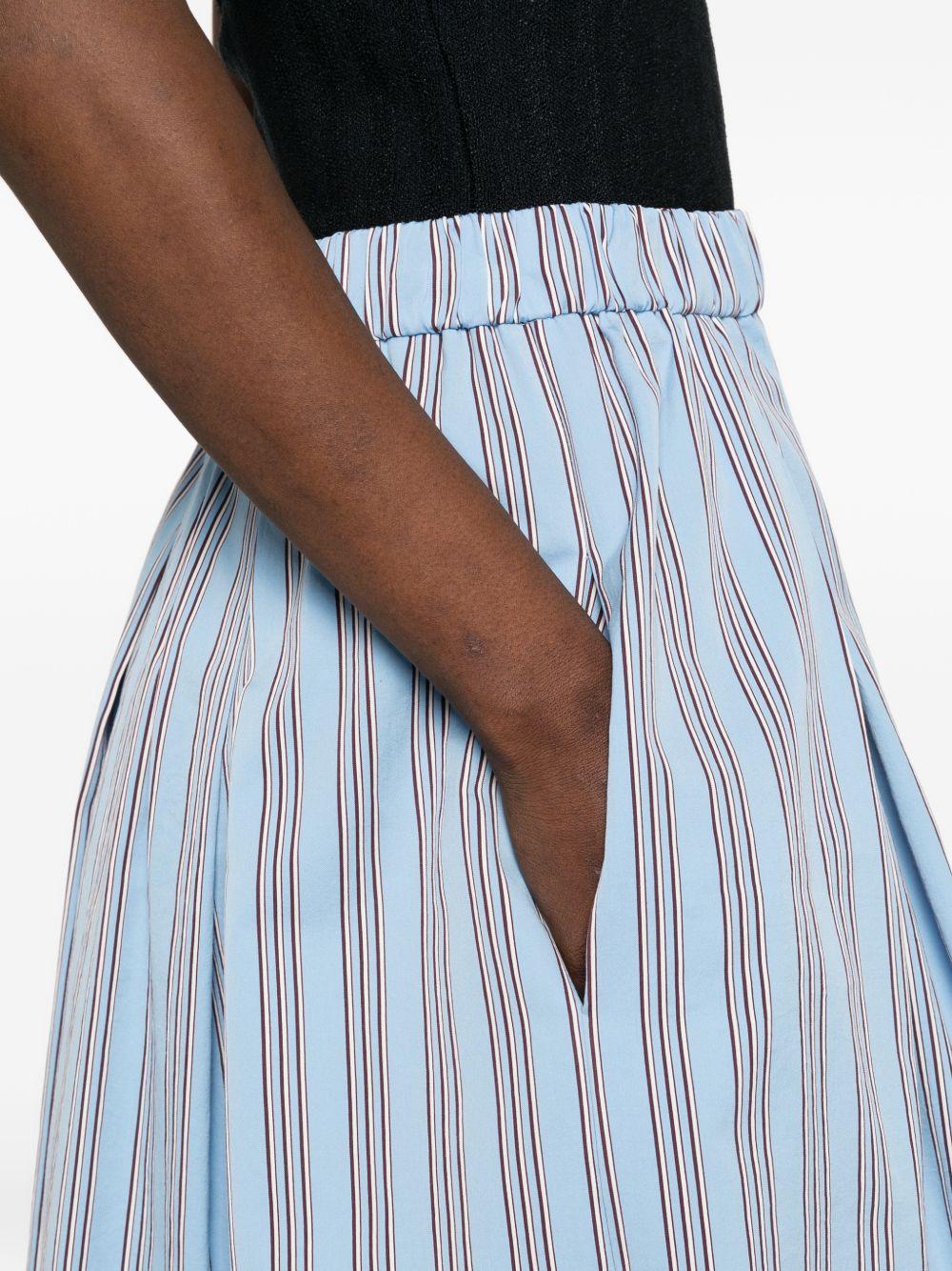 Gonna midi a righe Ibiza in azzurro Antonelli - donna 