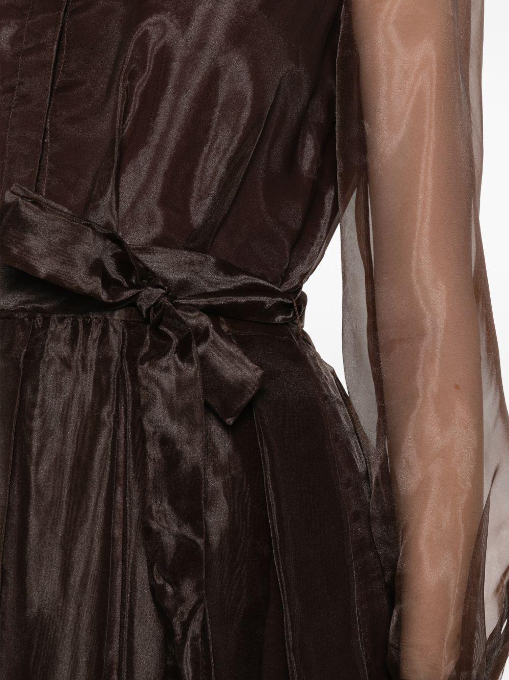 Abito midi monospalla in marrone Simkhai - donna 