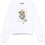 Felpa con stampa grafica in bianco Moschino - donna 