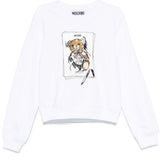 Felpa con stampa grafica in bianco Moschino - donna 