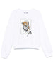 Felpa con stampa grafica in bianco Moschino - donna