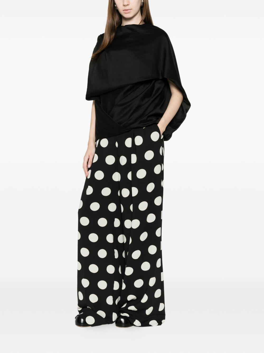 Pantaloni a pois in nero Junya watanabe - donna 