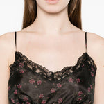 Top corto in pizzo floreale in nero Simone rocha - donna 