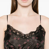 Top corto in pizzo floreale in nero Simone rocha - donna 