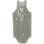 Canotta con paillettes  in grigio Rick owens lilies - donna 