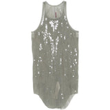 Canotta con paillettes  in grigio Rick owens lilies - donna 