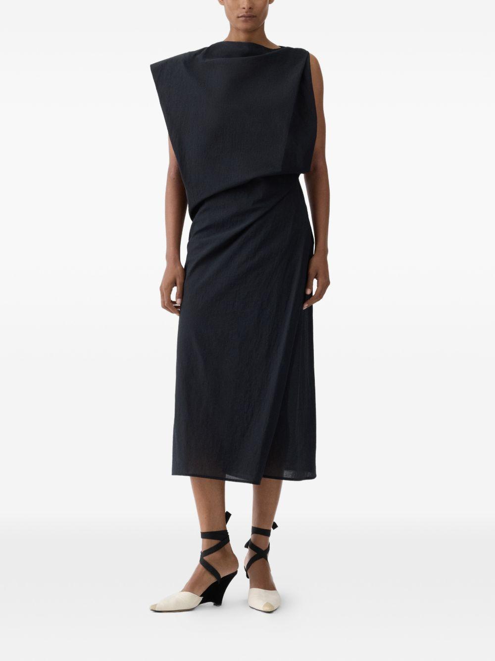 Abito midi drappeggiato la robe drap in nero Jacquemus - donna 