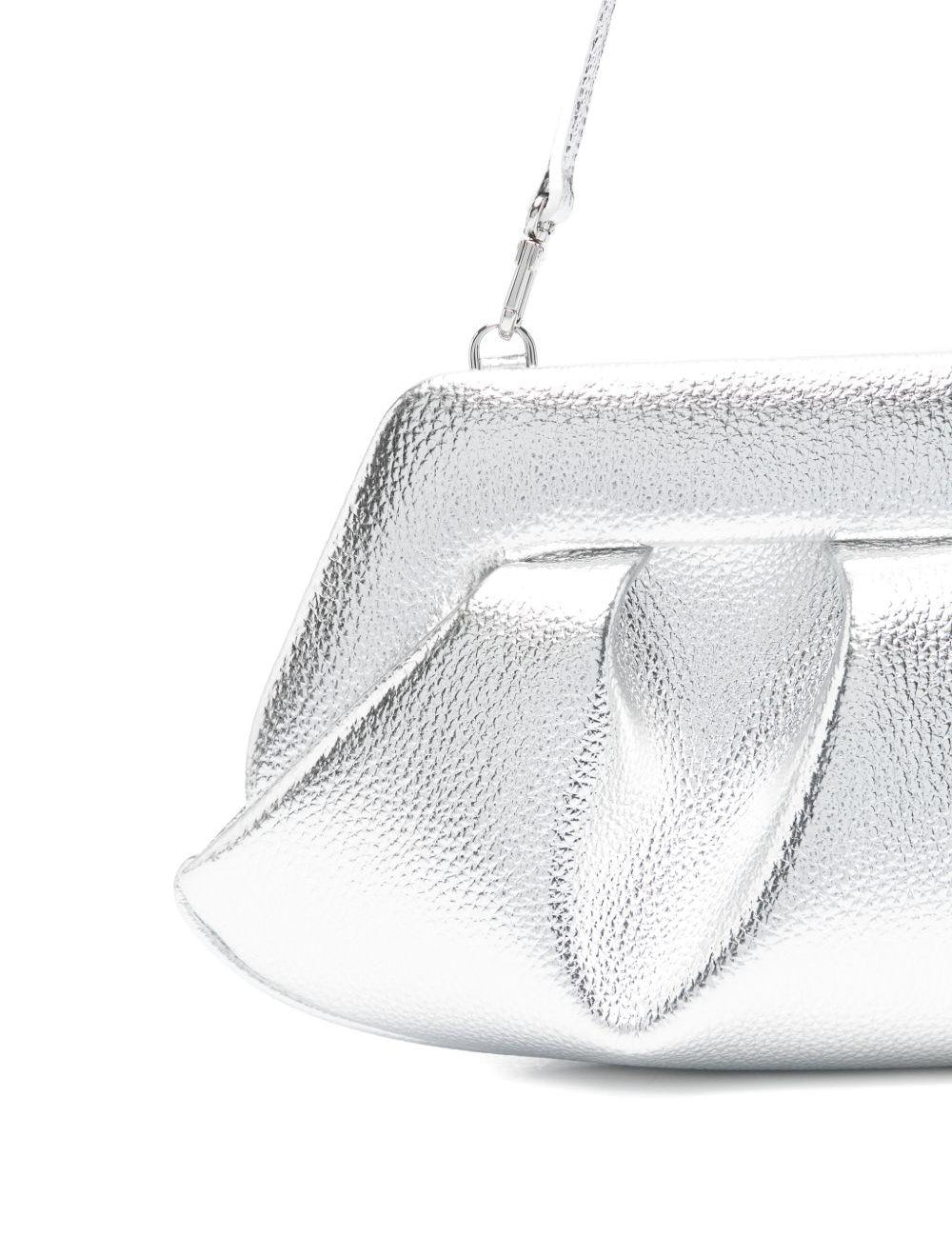 Clutch bios baguette in argento Themoirè - donna 