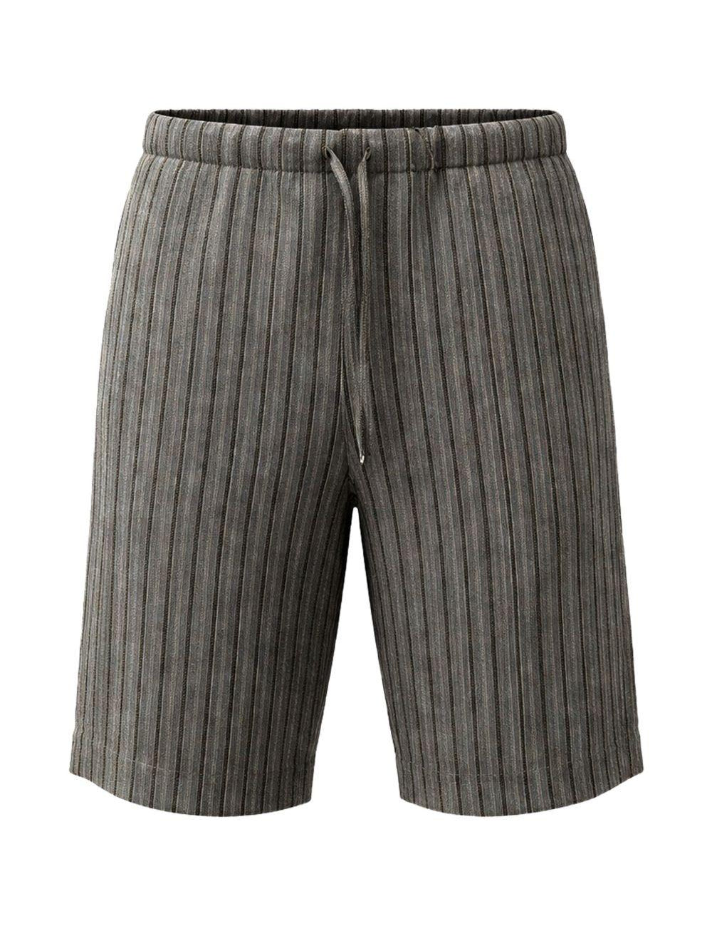 Pantaloncini a righe con coulisse in grigio Dries van noten - uomo 