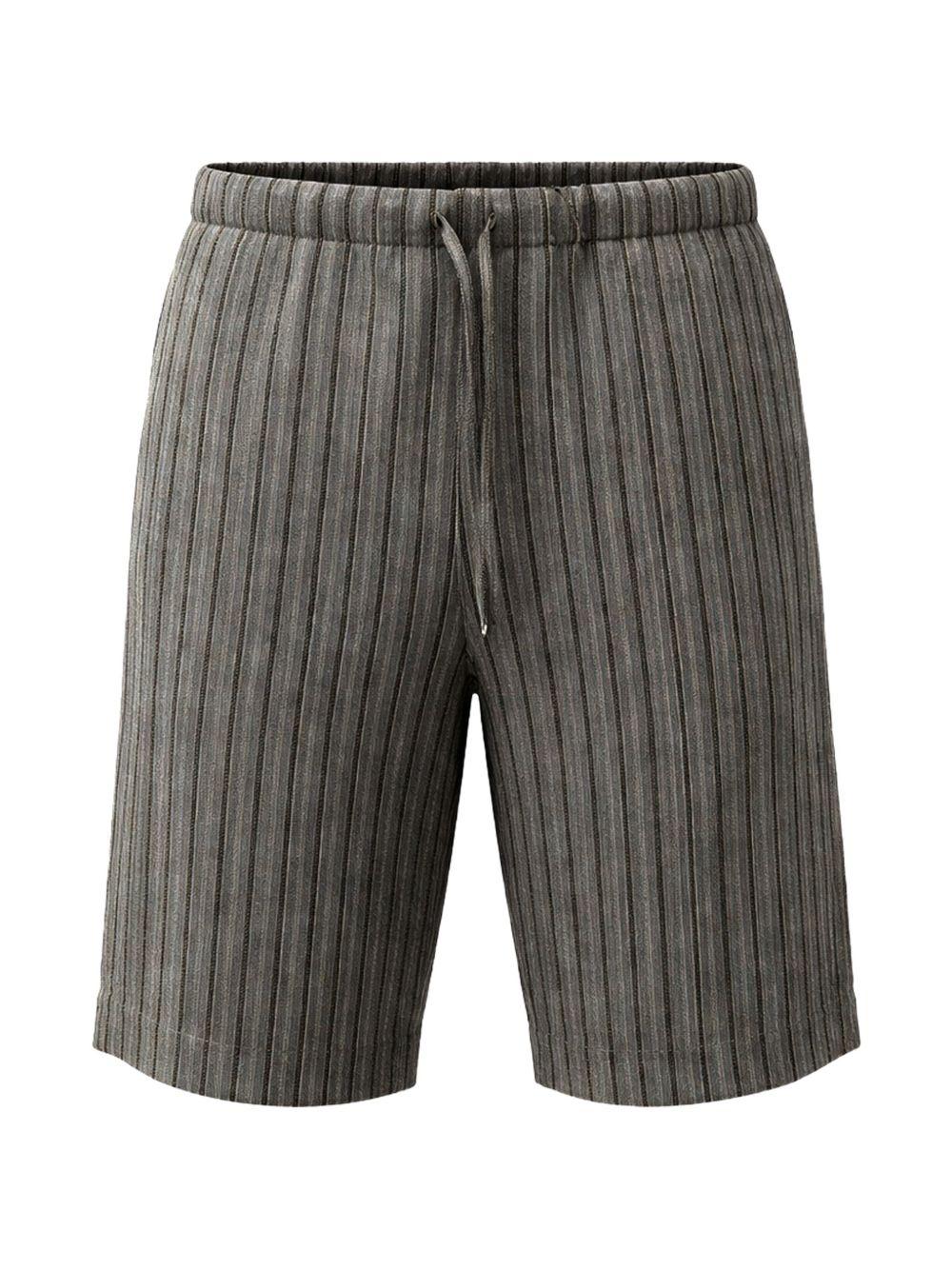 Pantaloncini a righe con coulisse in grigio Dries van noten - uomo 