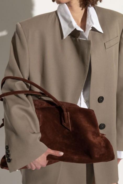 Borsa la passeggiata medium in marrone The Attico - donna 