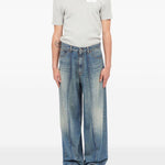 Jeans con inserti in blu Mm6 maison margiela - uomo 