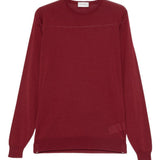 Maglione a girocollo in rosso John smedley - uomo 