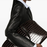 Cappotto slim in pelle in nero Toteme - donna 
