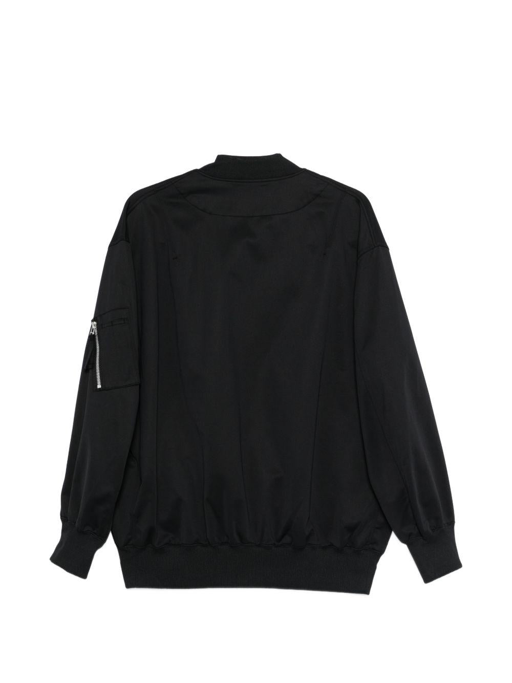 Giacca bomber con scollo a v e zip in nero Comme des garcons homme - uomo 