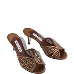 Mules crystal lover in marrone Aquazzura - donna 