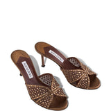Mules crystal lover in marrone Aquazzura - donna 