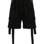 Shorts con cinghie in nero The Attico - donna 