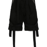 Shorts con cinghie in nero The Attico - donna 