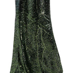 Abito lungo in misto seta con paillettes in verde Elie Saab - donna 