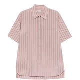 Camicia a maniche corte a righe in rosa Simkhai - uomo 