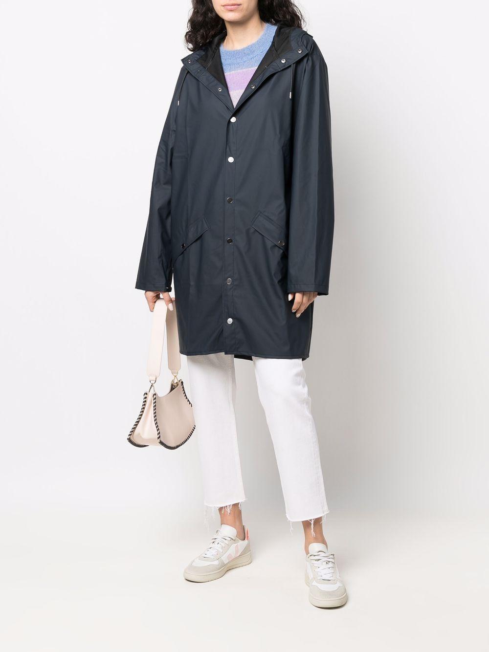 Impermeabile con cappuccio in blu Rains - uomo 