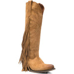 Stivali ricamati con frange in marrone Golden goose - donna 