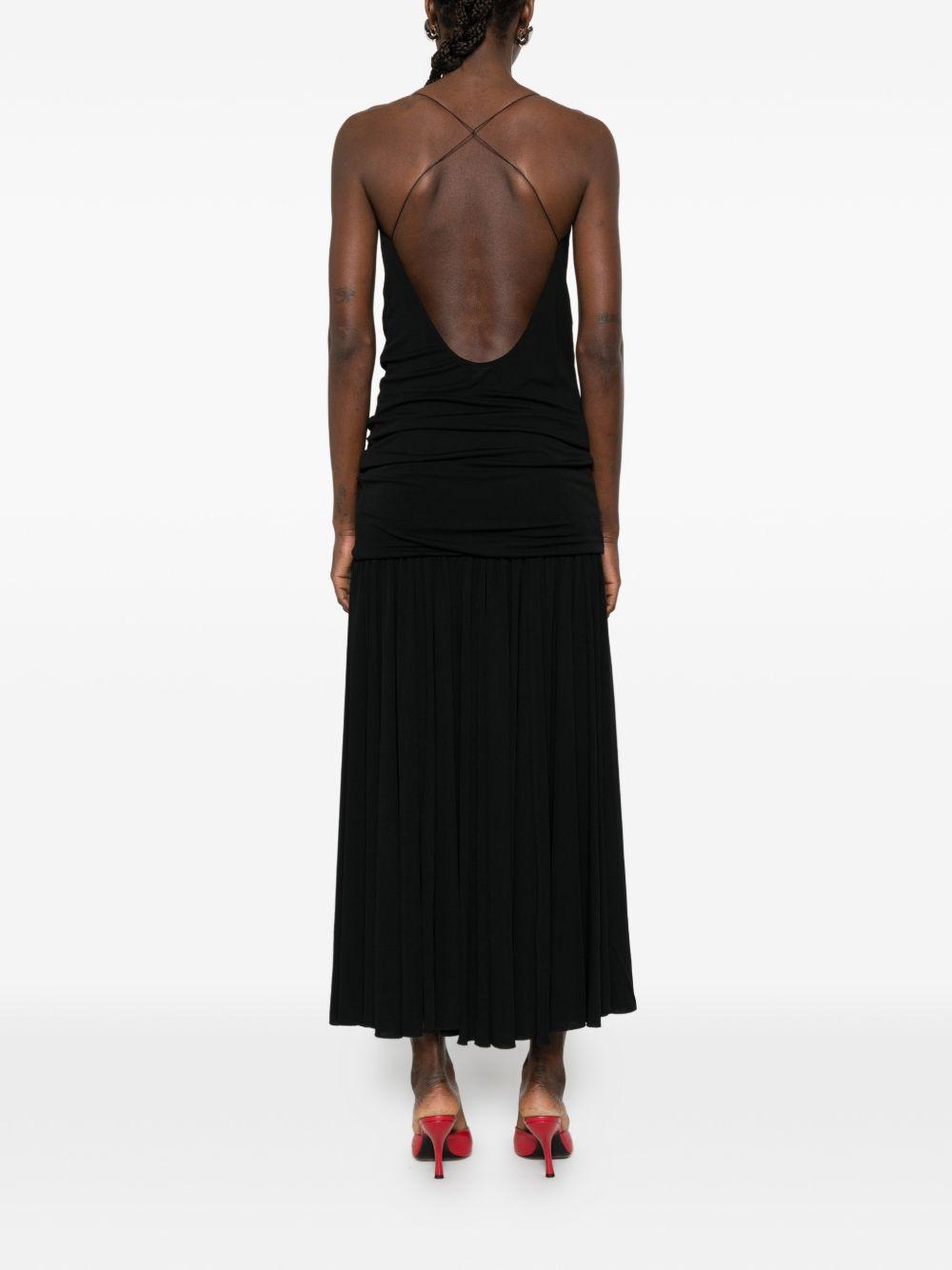 Abito midi plissettato in nero Jacquemus - donna 