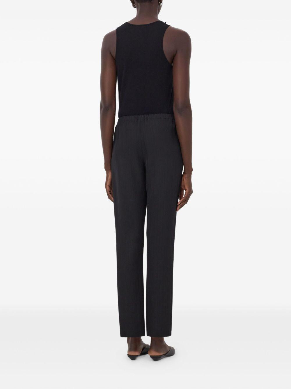 Pantaloni elasticizzati Scot in nero Loulou de saison - donna 