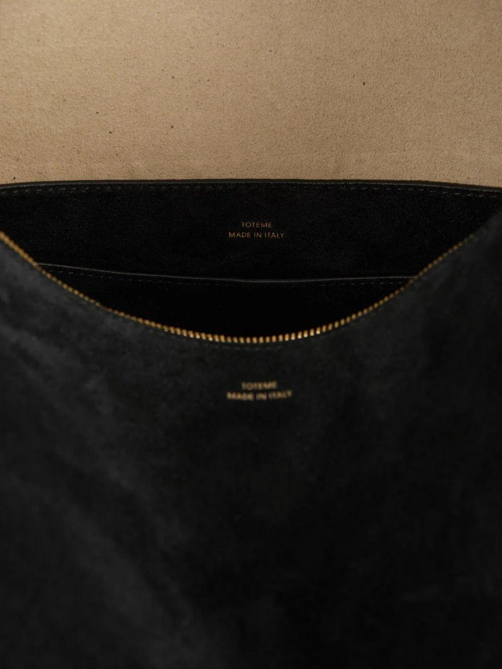 Borsa a spalla Bevel media in nero 