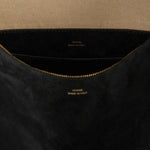 Borsa a spalla Bevel media in nero 