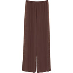 Pantaloni con inserti laterali in marrone Forte Forte - donna 