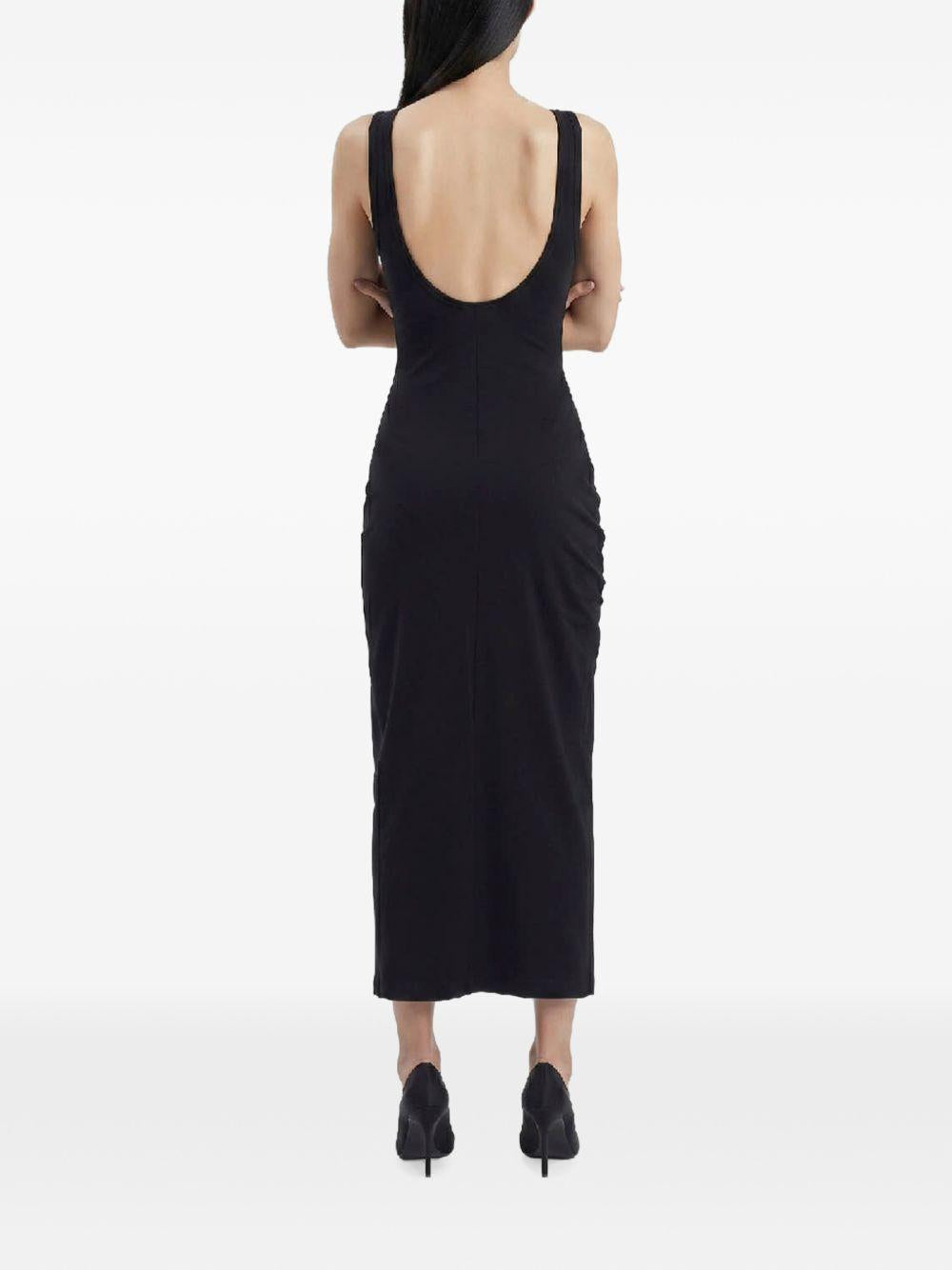 Abito midi in cotone opaque in nero Wardrobe NYC - donna 