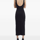 Abito midi in cotone opaque in nero Wardrobe NYC - donna 