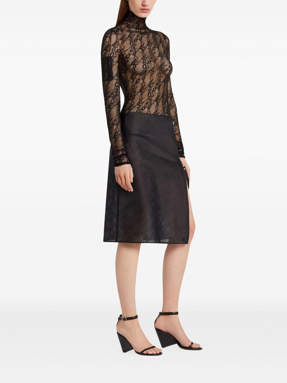 Top a collo alto in nero Courrèges - donna 