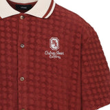 Camicia polo con ricamo in bordeaux AMIRI - uomo 
