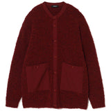 Cardigan girocollo in rosso Undercover - uomo 