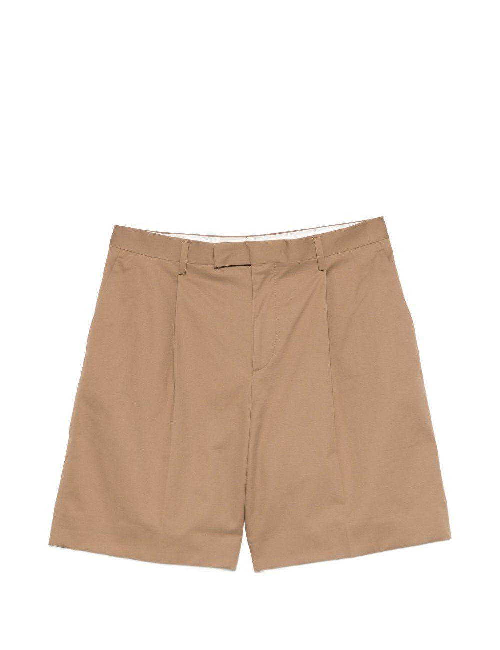 Shorts sartoriali con pieghe in marrone Lardini - uomo 