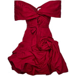Mini abito con spalle scoperte con dettagli floreali in rosso Magda butrym - donna 