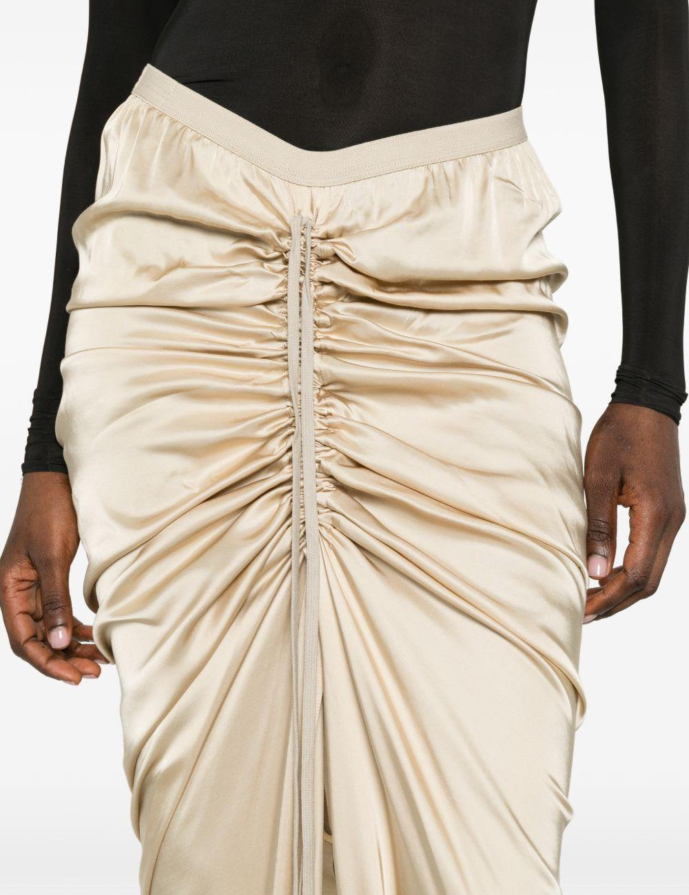 Gonna lunga drappeggiata in rosa Rick Owens - donna 