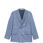 Blazer doppiopetto in blu Brunello cucinelli - uomo 