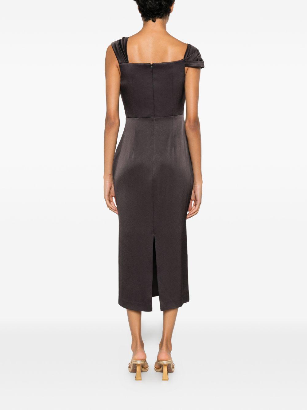Abito midi con scollo a V in grigio Alex perry - donna 