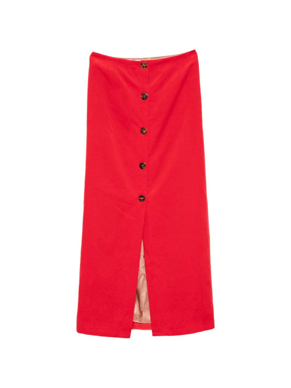 Gonna lunga con bottoni in rosso Blazé Milano - donna 