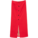 Gonna lunga con bottoni in rosso Blazé Milano - donna 