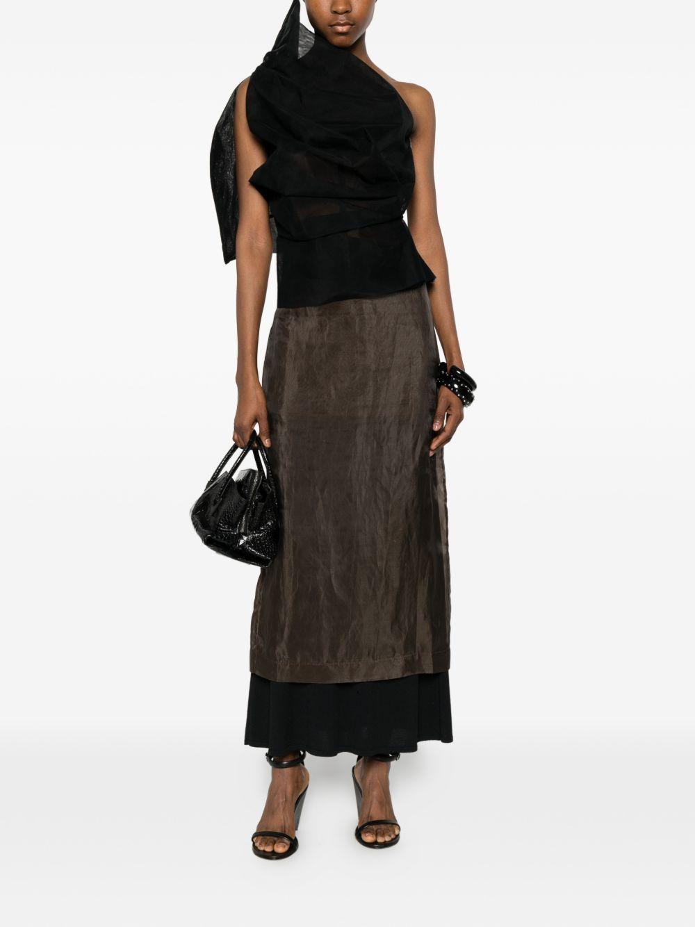 Top drappeggiato asmmetrico in nero Rick owens - donna 