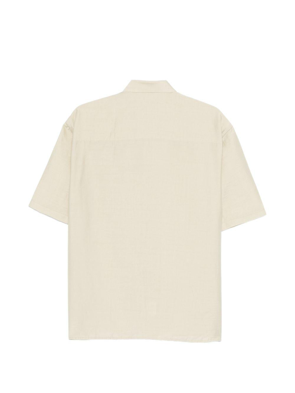 Camicia con tasca a maniche corte in avorio Costumein - uomo 