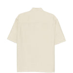 Camicia con tasca a maniche corte in avorio Costumein - uomo 