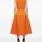 Top a collo alto senza maniche in arancione Melitta Baumeister - donna 